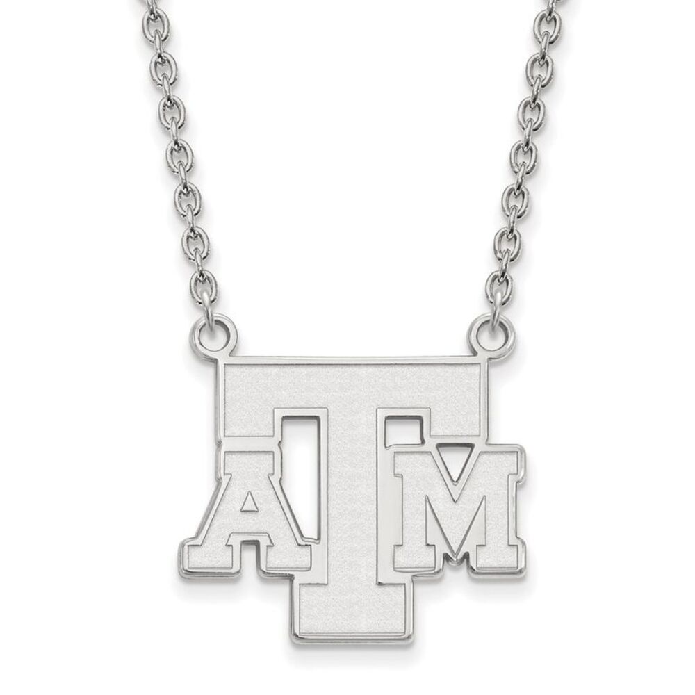 Sterling Silver Texas A&M U Large Pendant Necklace